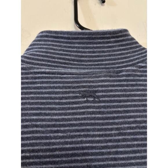 Rodd & Gunn Pullover Knit Sweater Mens XL Blue Striped Long Sleeve 1/4 Zip - Picture 5 of 9